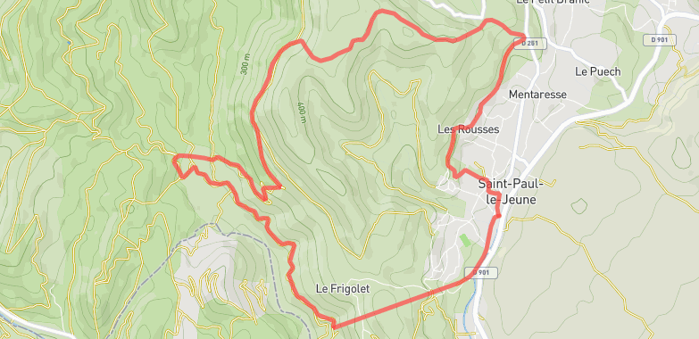 Trace Gps Trail Des Hameaux Saint Paul Le Jeune 6337