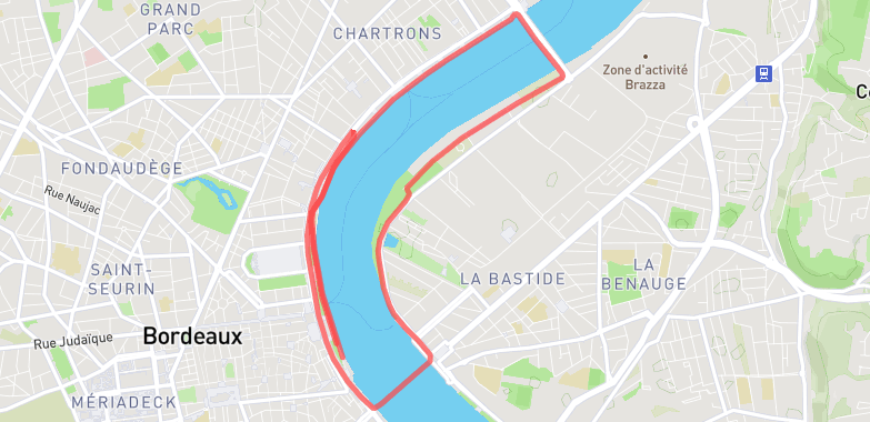 tour des quais bordeaux km