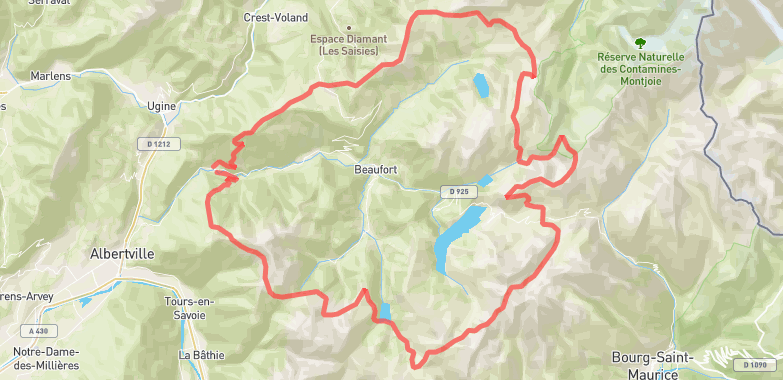 ultra tour du beaufortain parcours